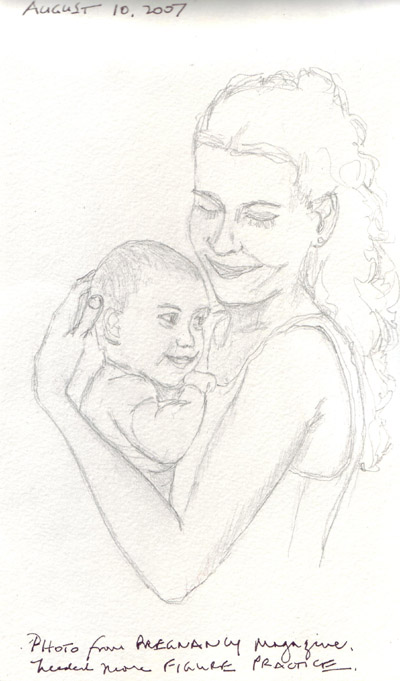 pregnant woman drawing. babies and pregnant women